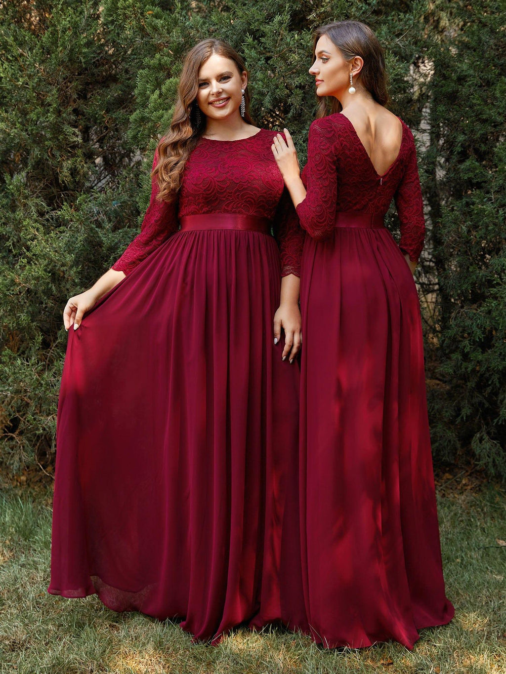 Vestido maxi con encaje