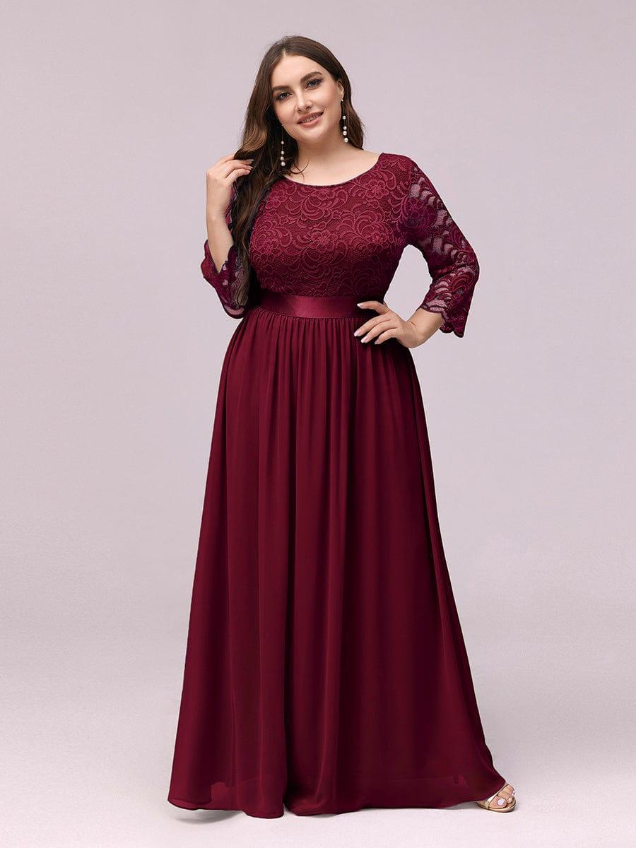 Vestido maxi con encaje