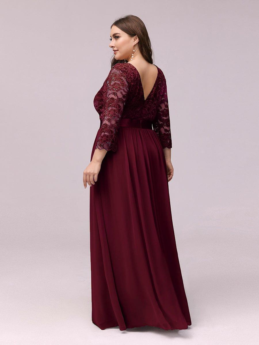 Vestido maxi con encaje