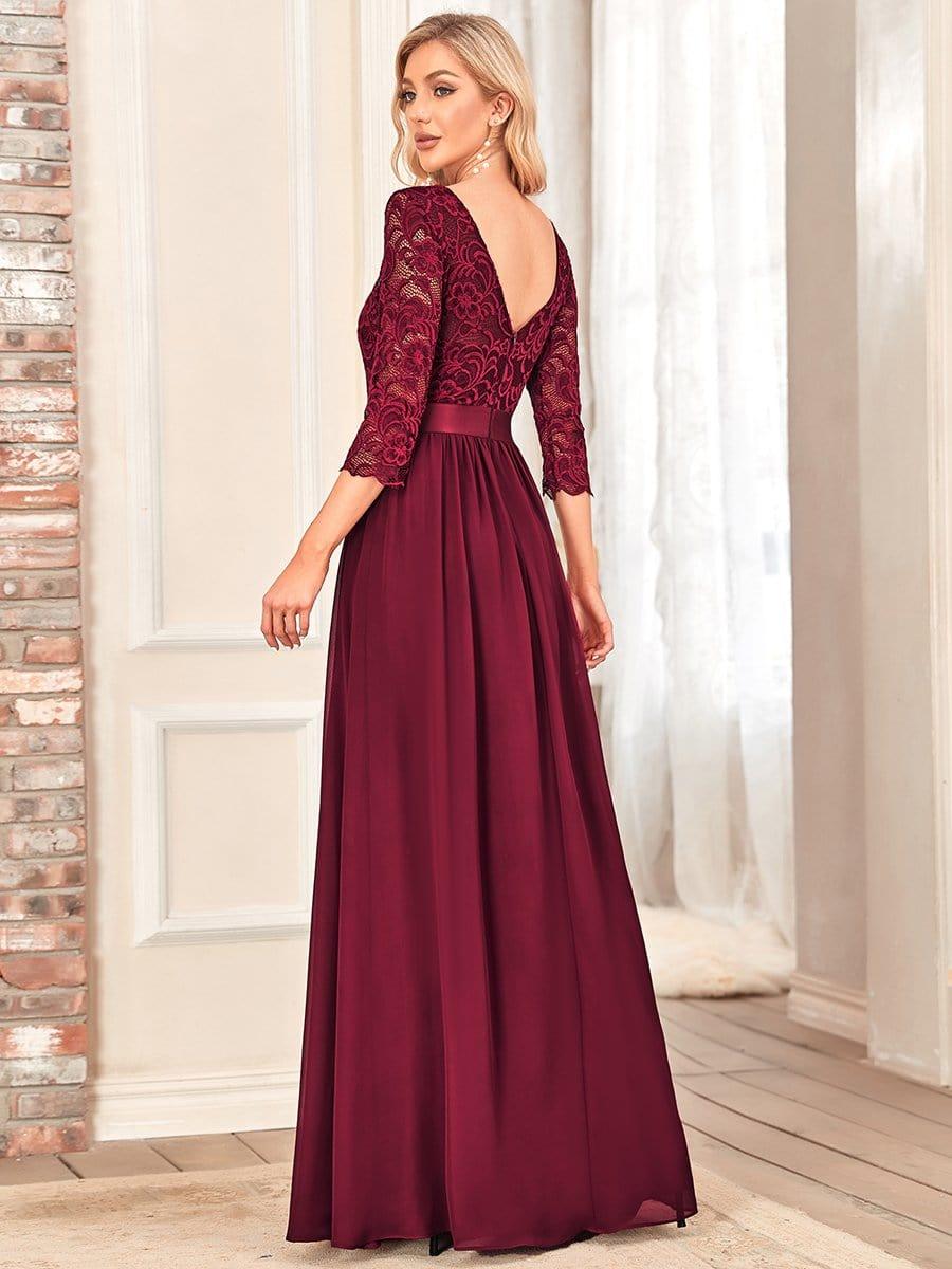 Vestido maxi con encaje