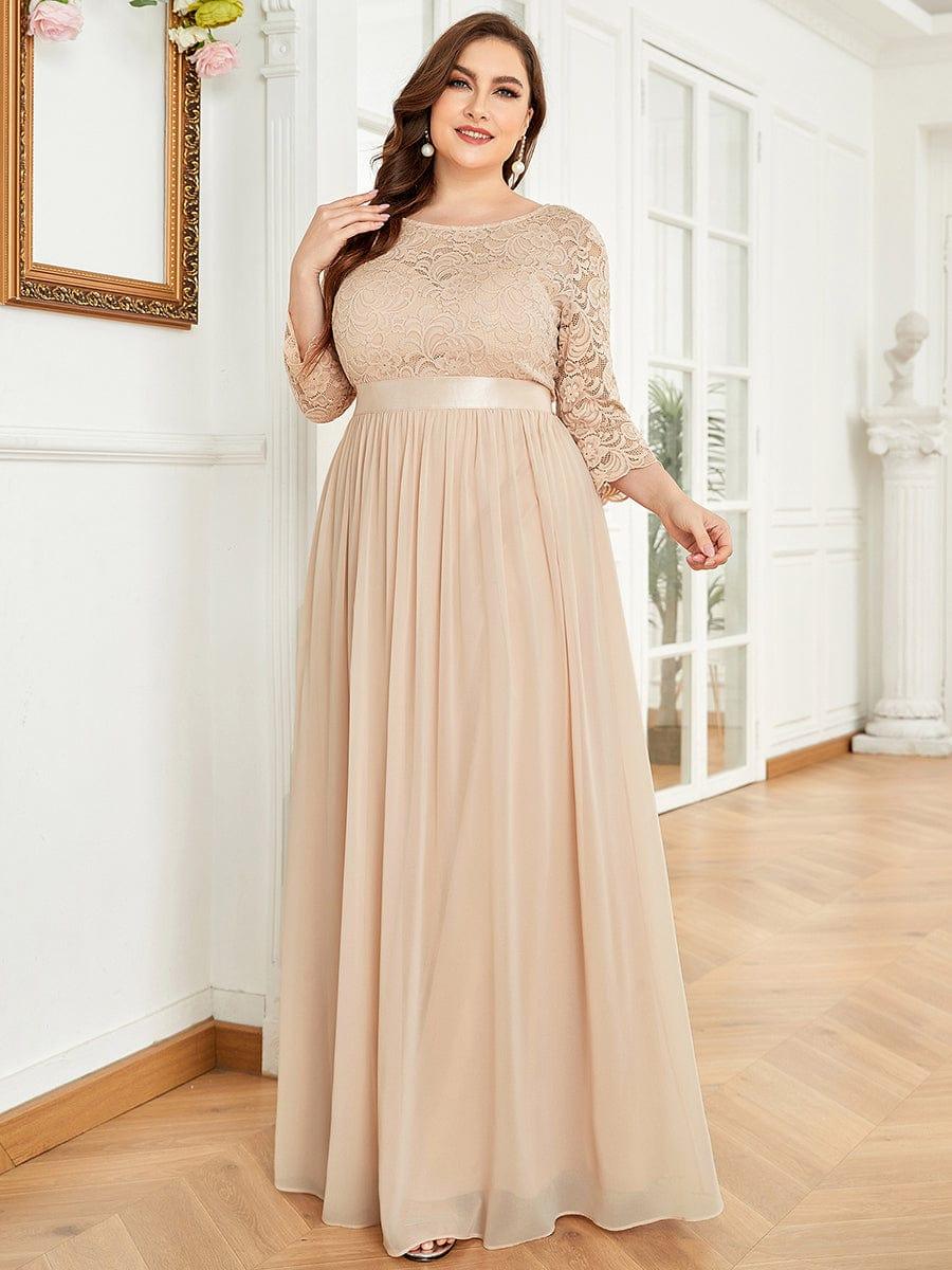 Vestido maxi con encaje