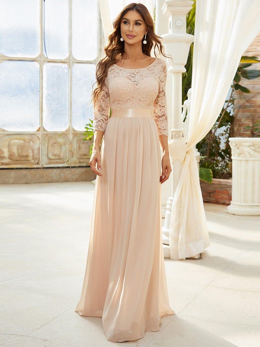 Vestido maxi con encaje