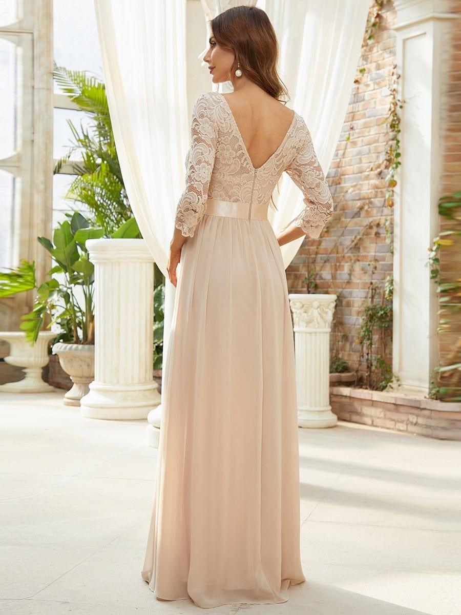 Vestido maxi con encaje