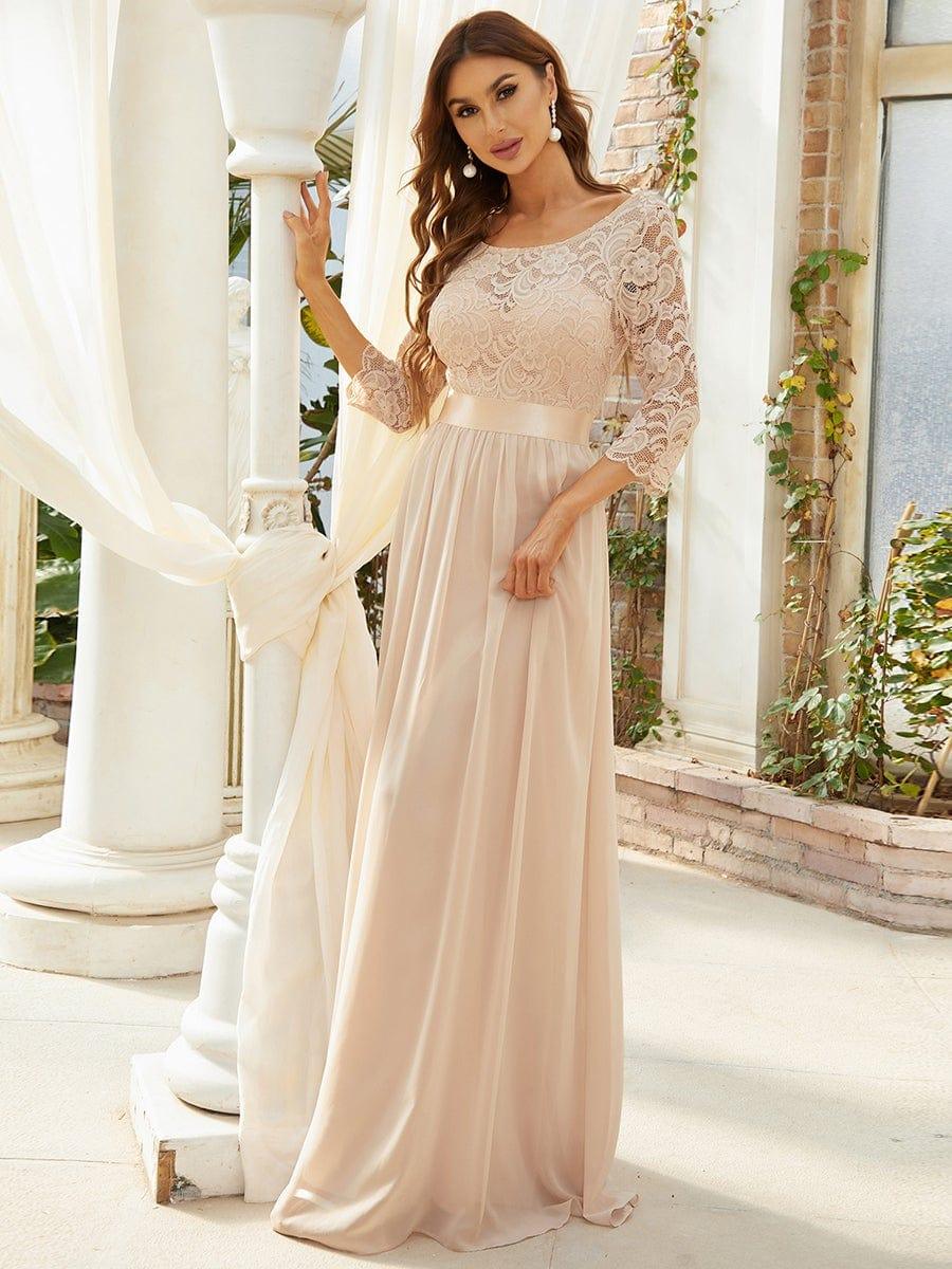 Vestido maxi con encaje