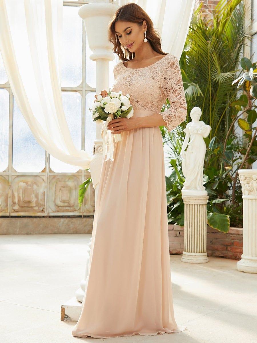 Vestido maxi con encaje