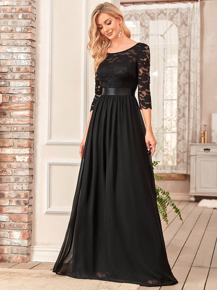 Vestido maxi con encaje