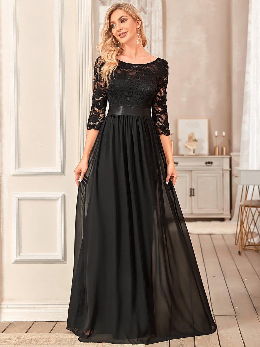 Vestido maxi con encaje
