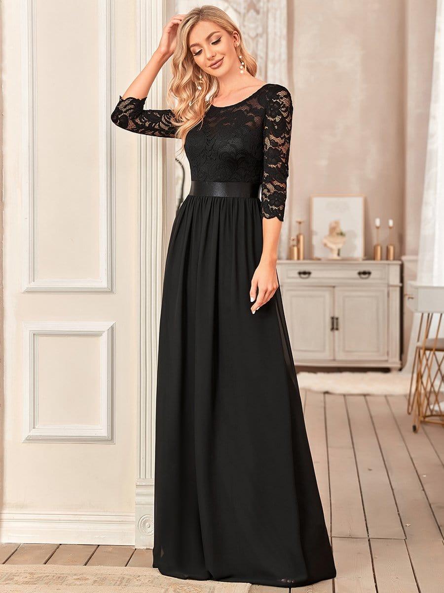 Vestido maxi con encaje