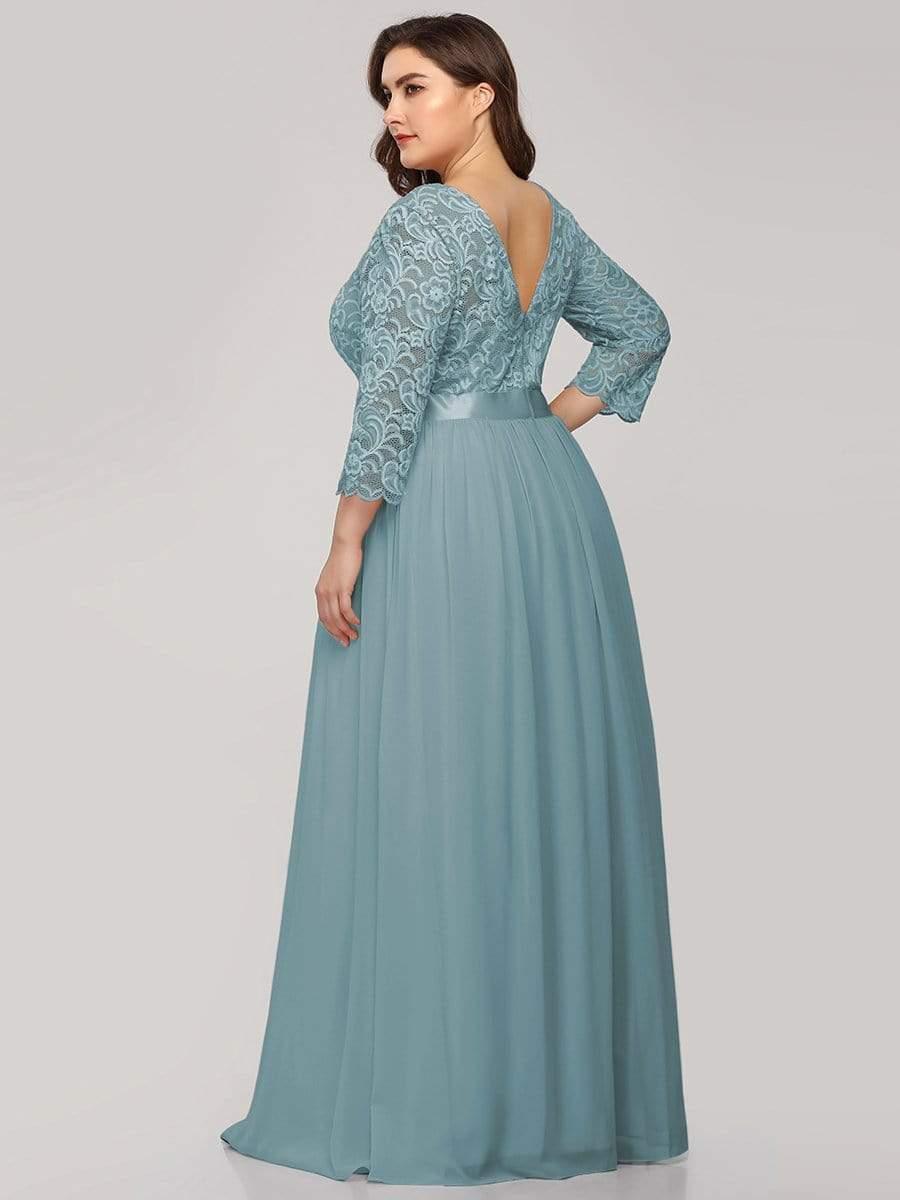 Vestido maxi con encaje