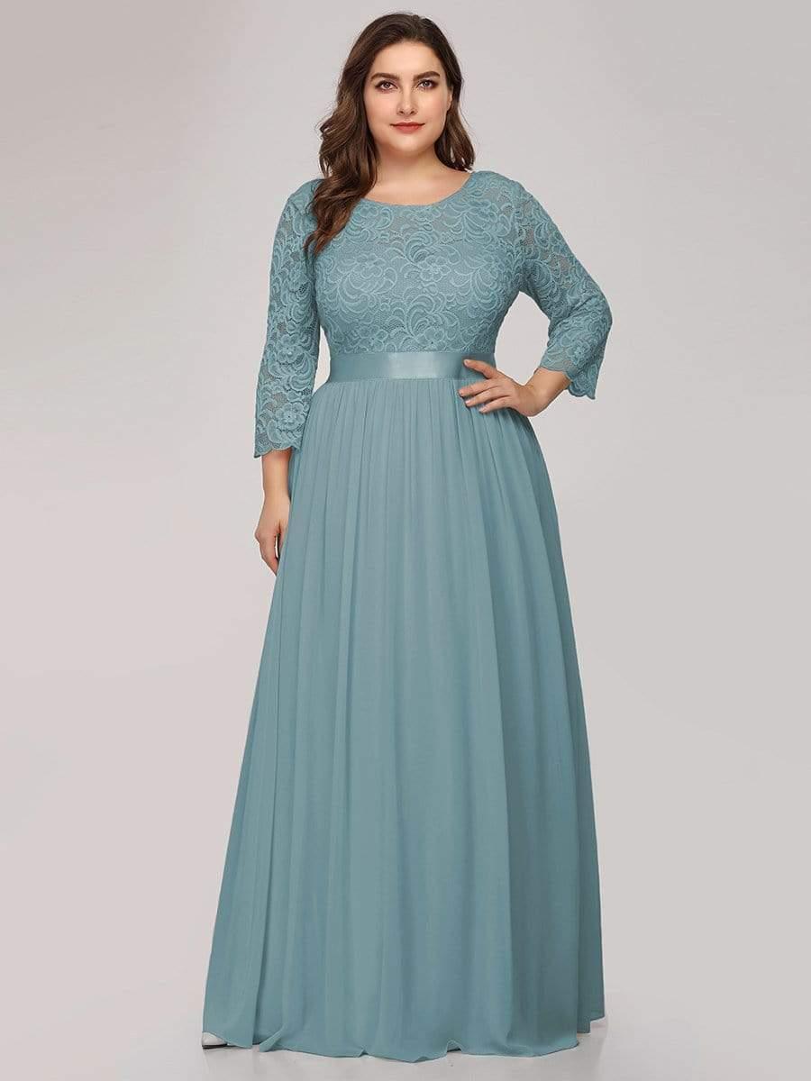 Vestido maxi con encaje
