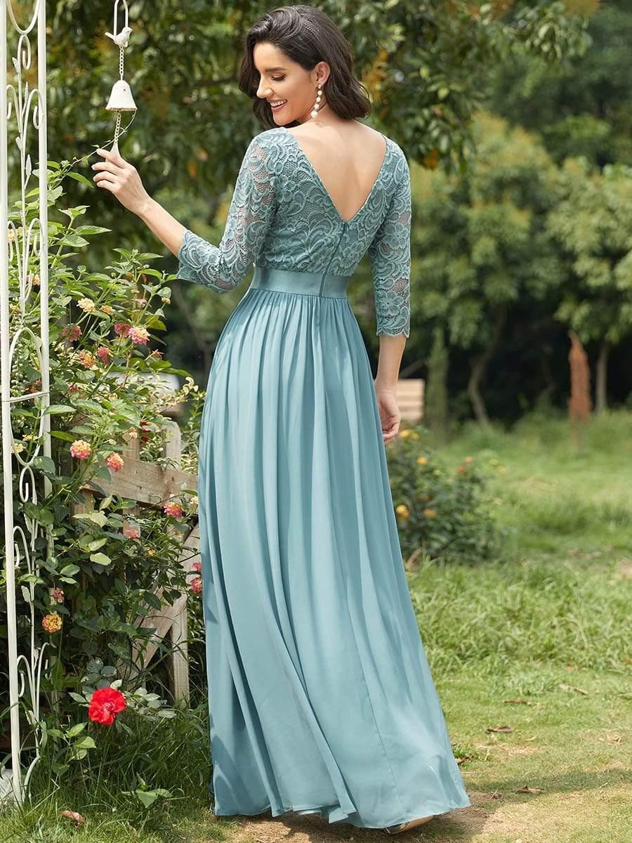 Vestido maxi con encaje