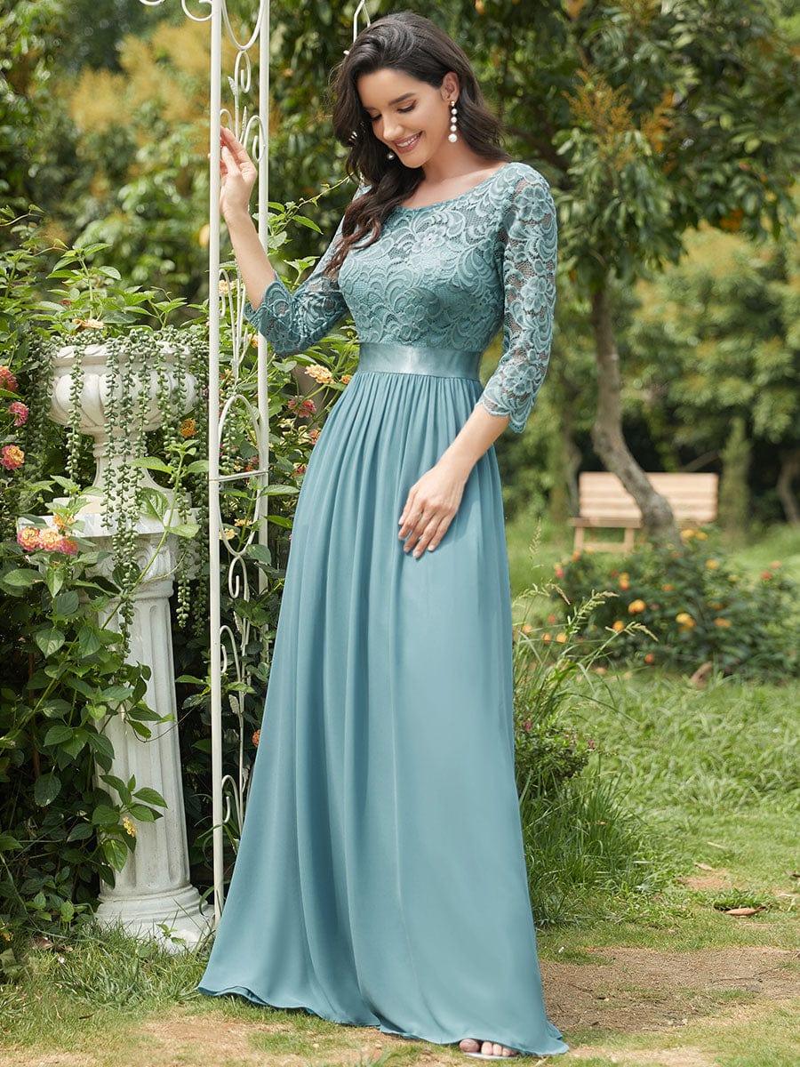 Vestido maxi con encaje