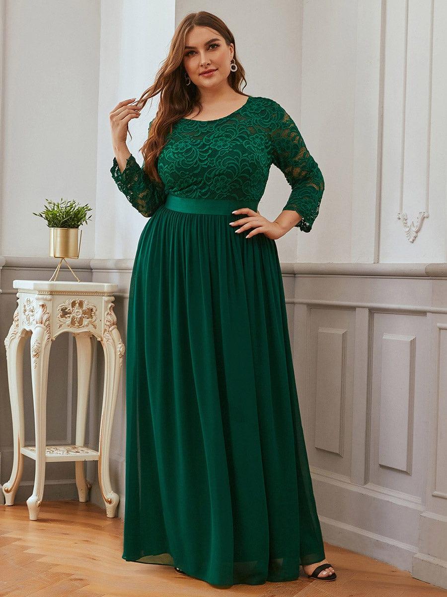 Vestido maxi con encaje