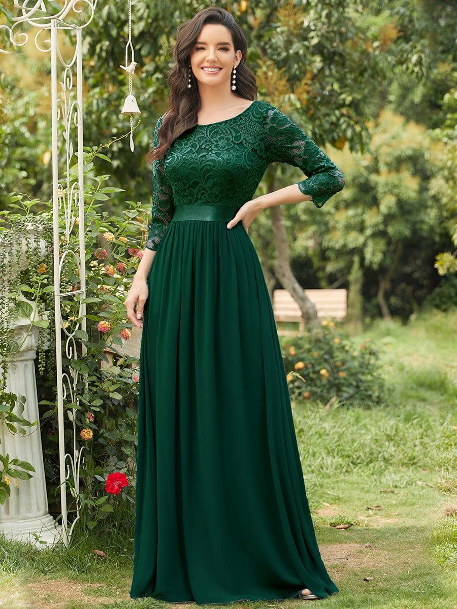 Vestido maxi con encaje