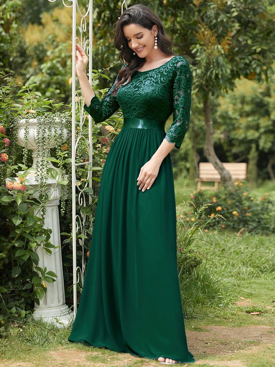 Vestido maxi con encaje