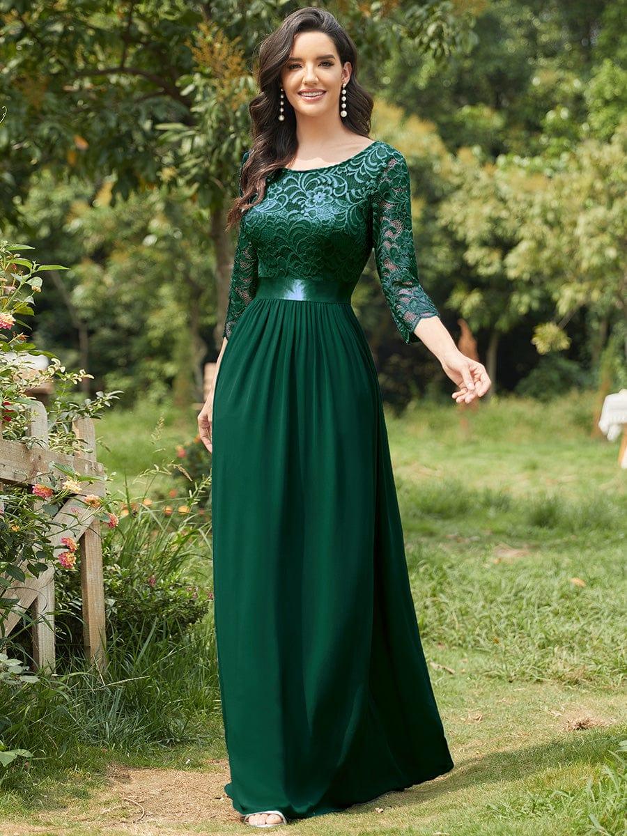 Vestido maxi con encaje