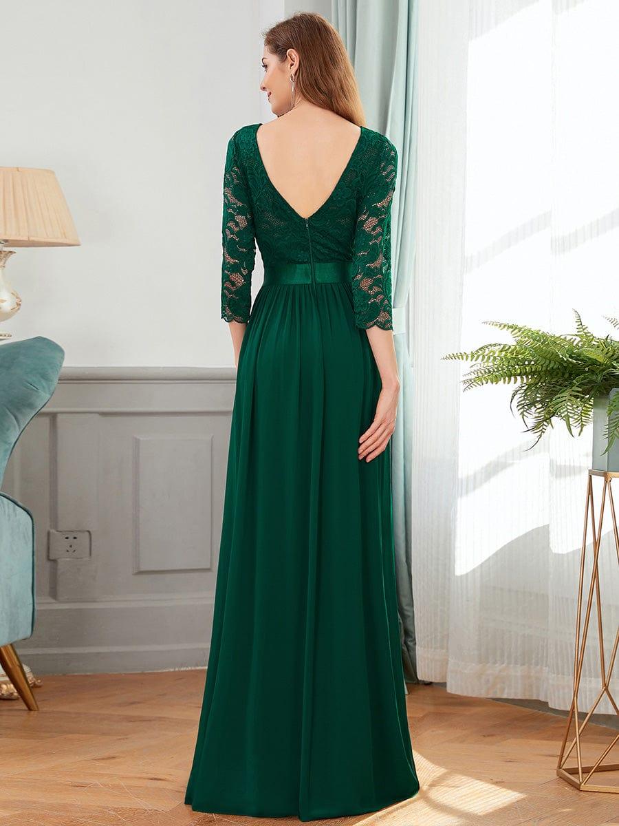 Vestido maxi con encaje