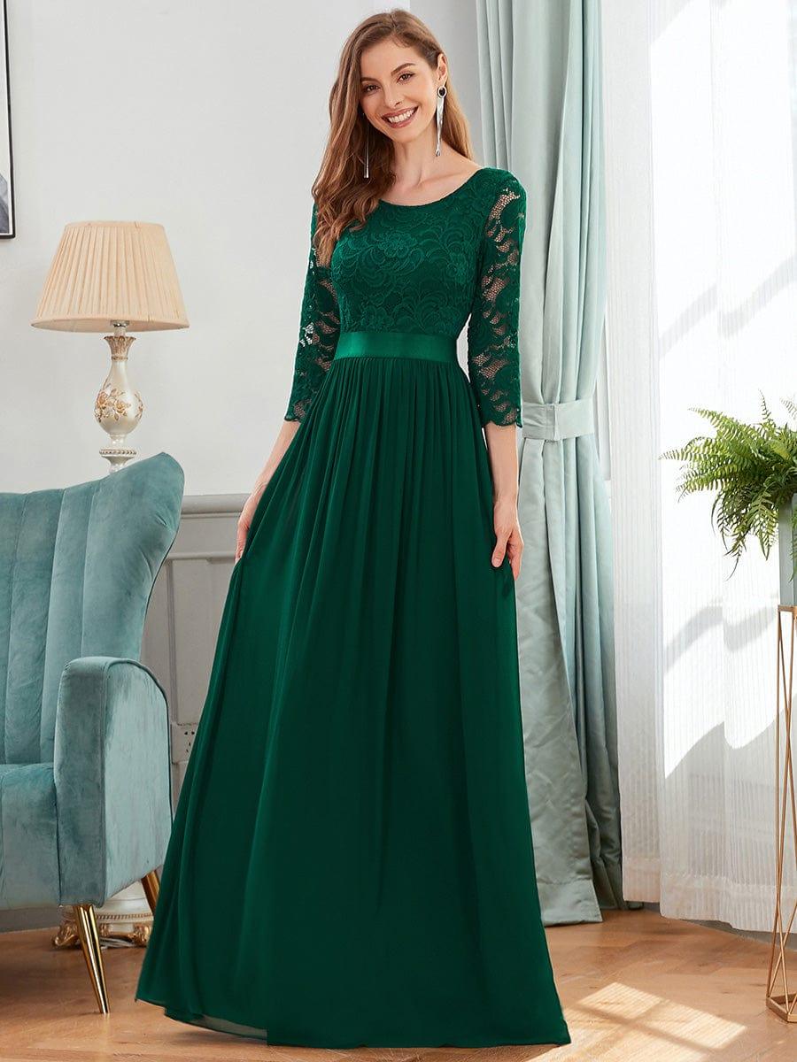 Vestido maxi con encaje