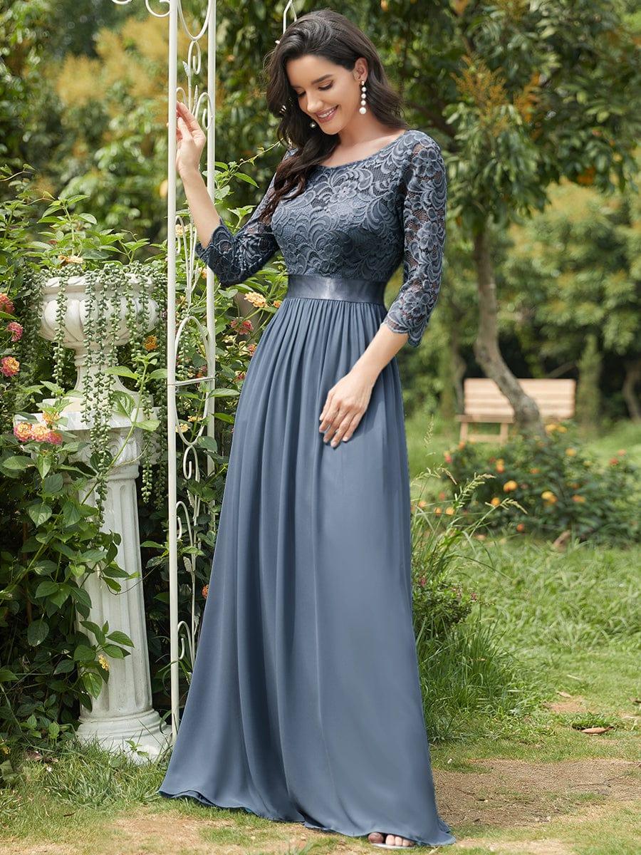 Vestido maxi con encaje