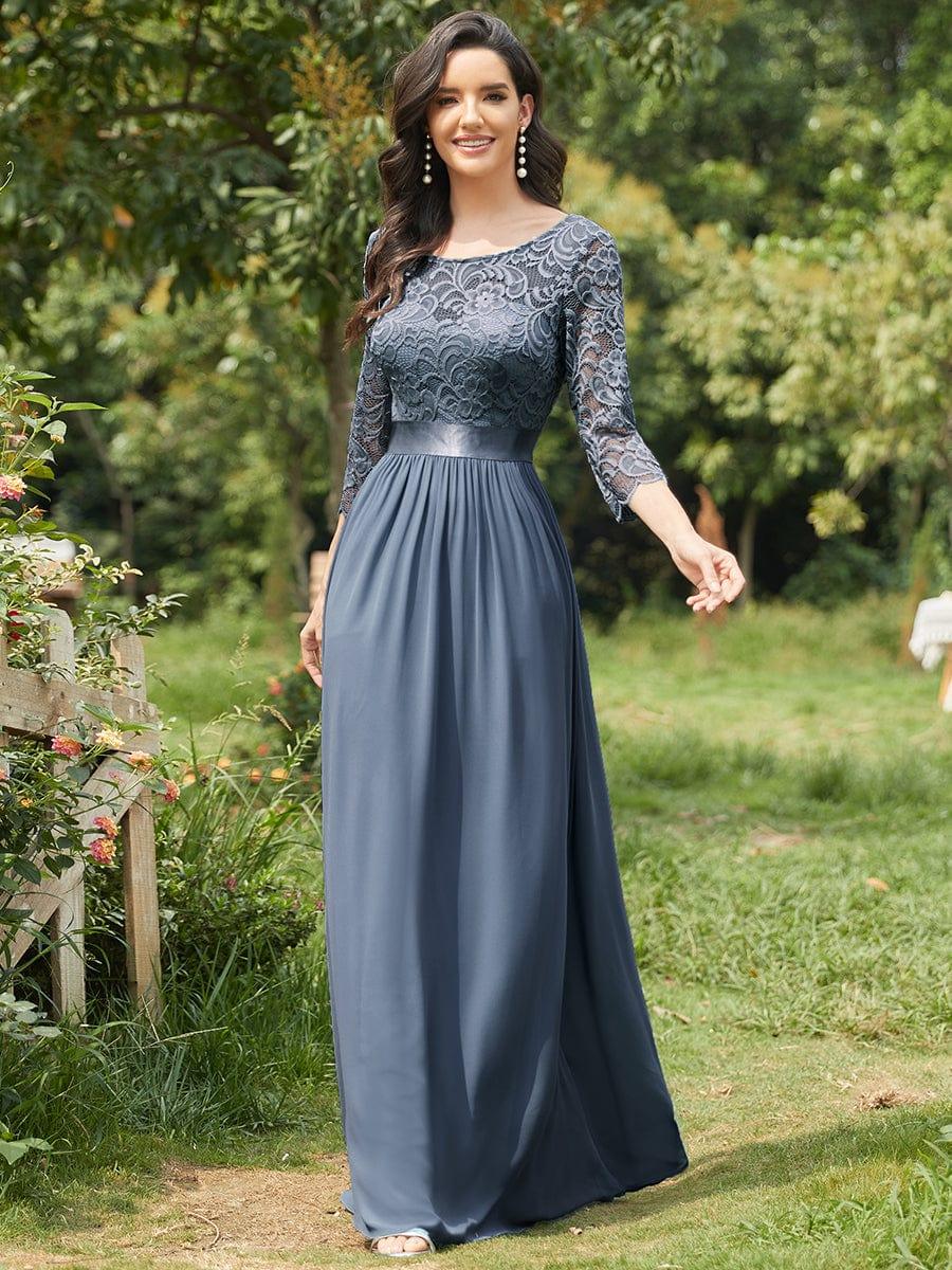 Vestido maxi con encaje