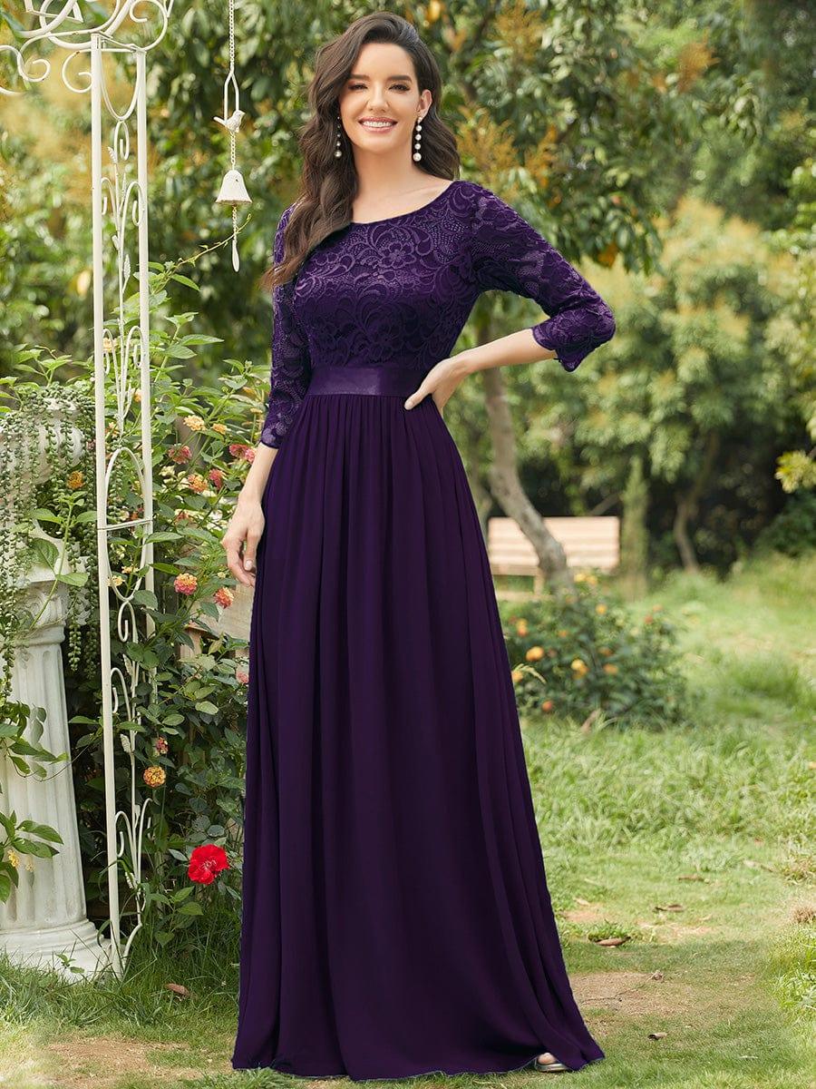 Vestido maxi con encaje