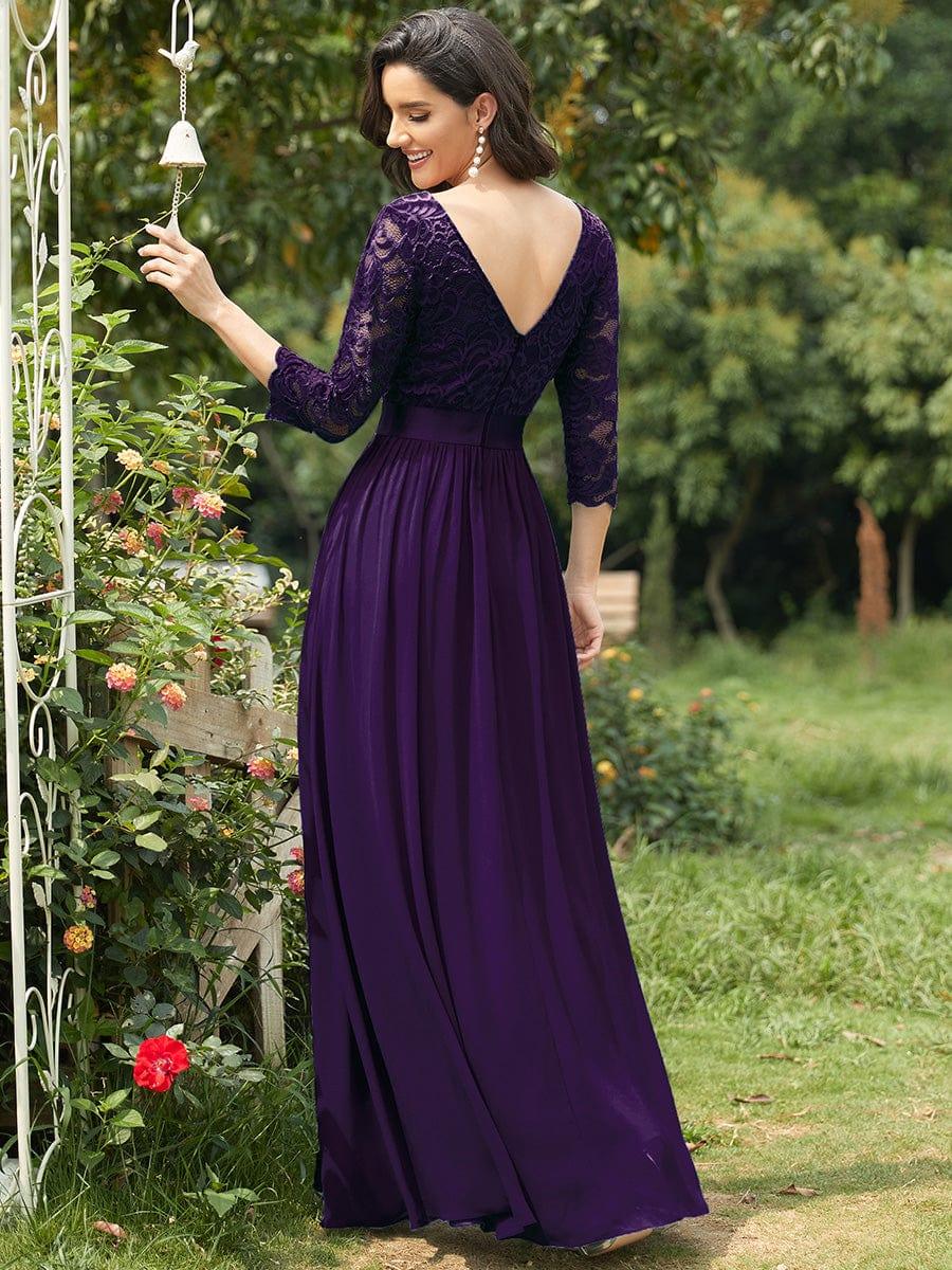 Vestido maxi con encaje