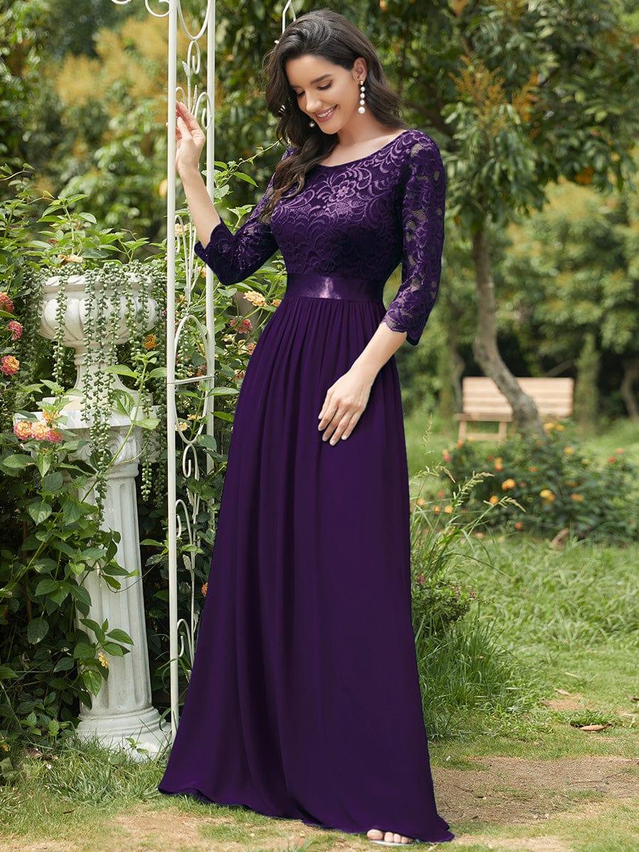 Vestido maxi con encaje