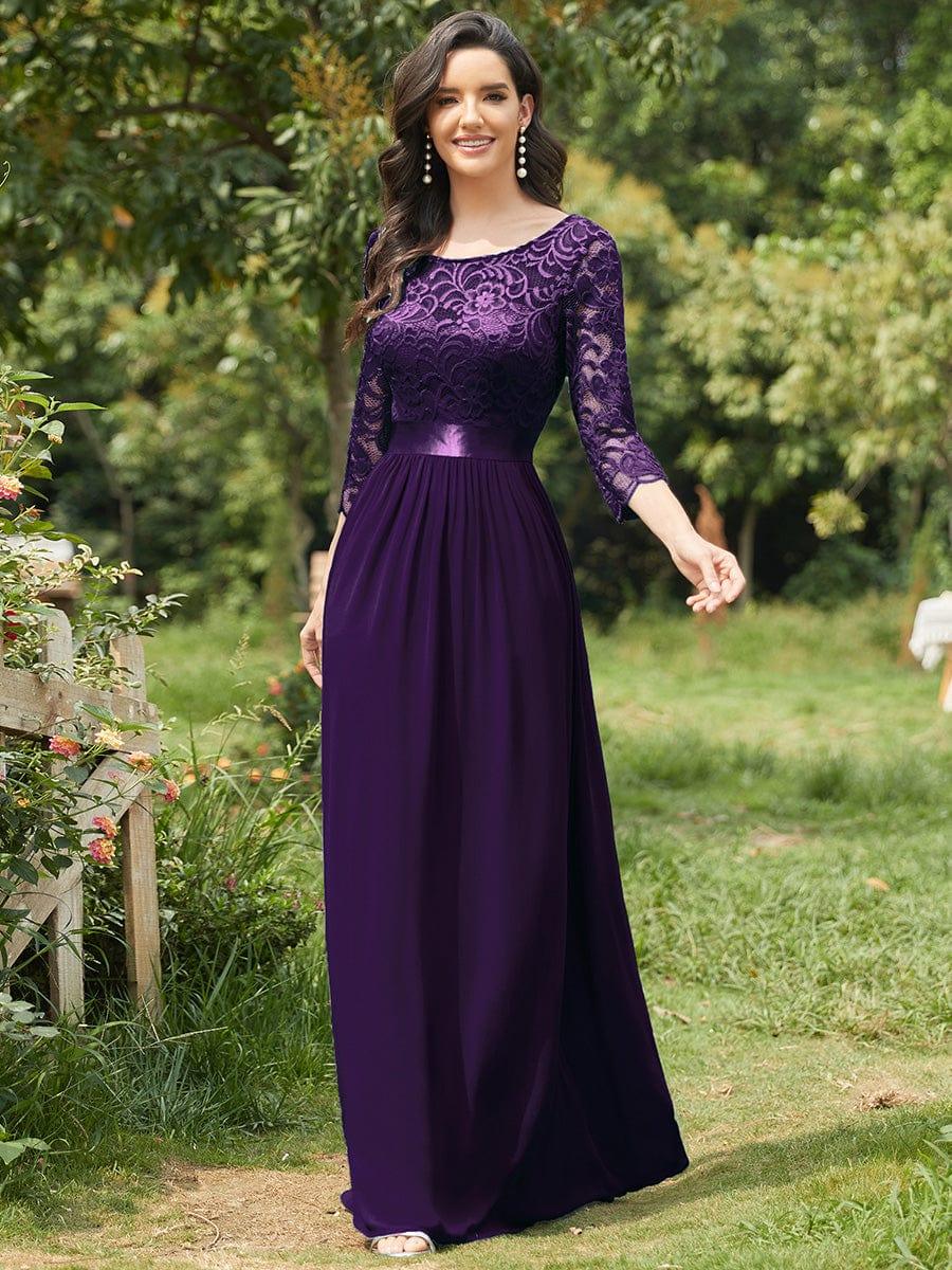 Vestido maxi con encaje