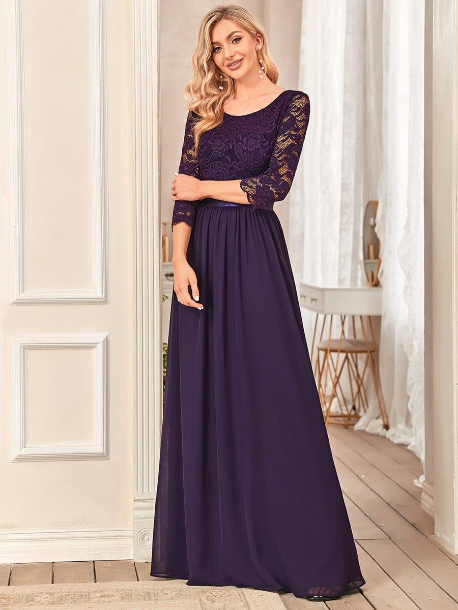Vestido maxi con encaje