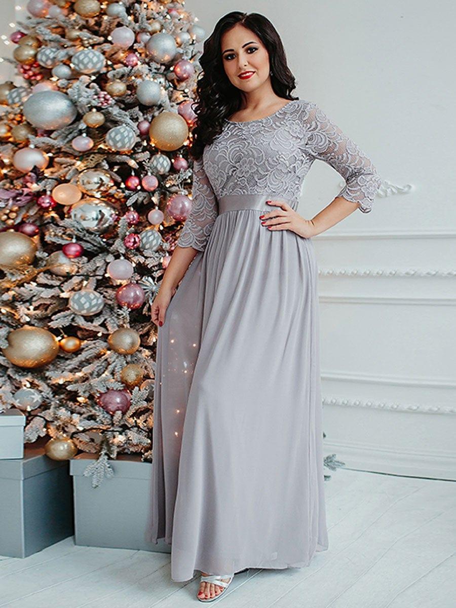 Vestido maxi con encaje