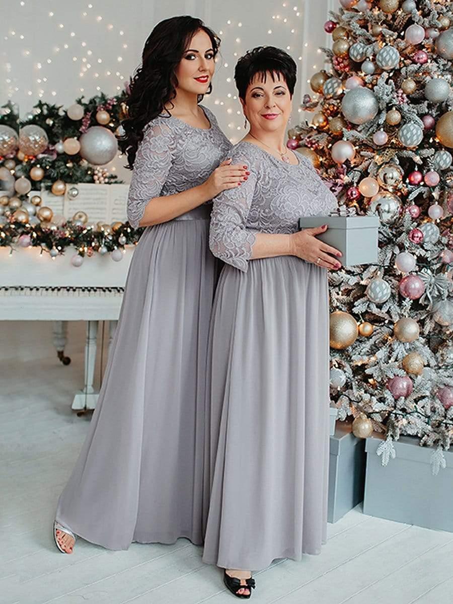 Vestido maxi con encaje