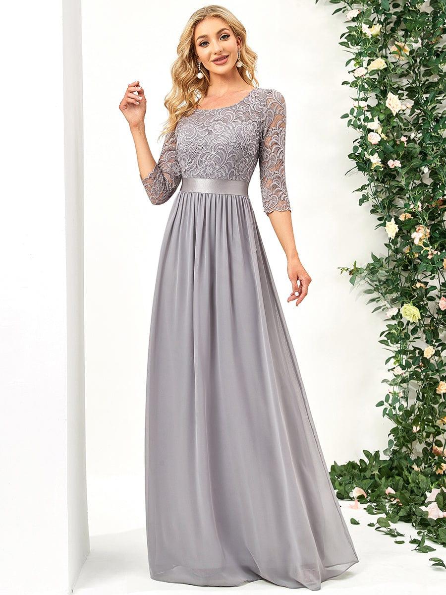 Vestido maxi con encaje