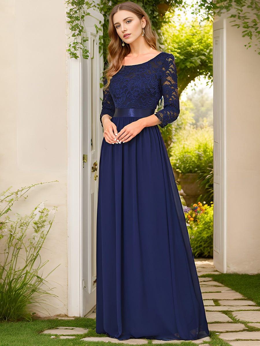 Vestido maxi con encaje
