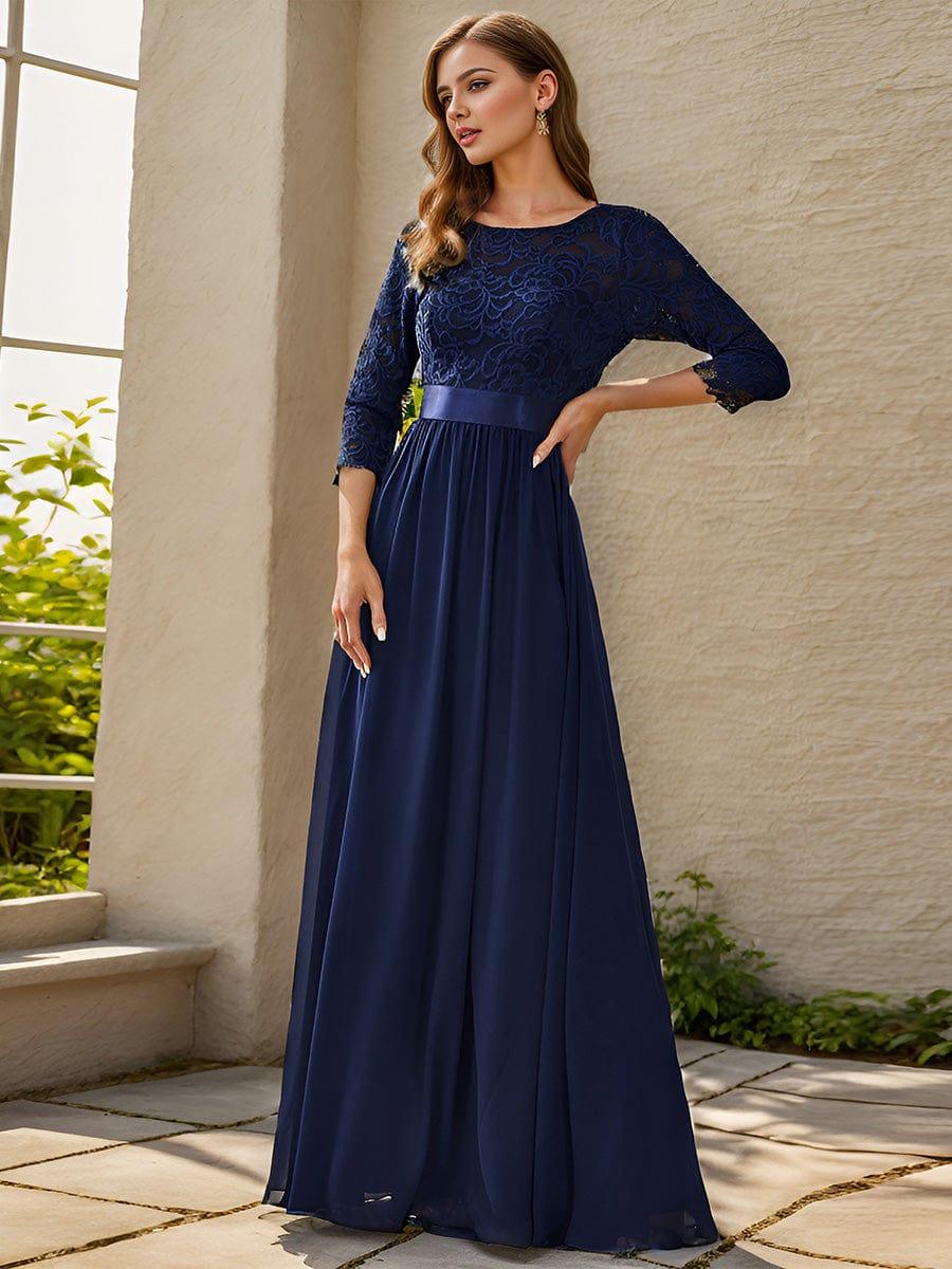 Vestido maxi con encaje
