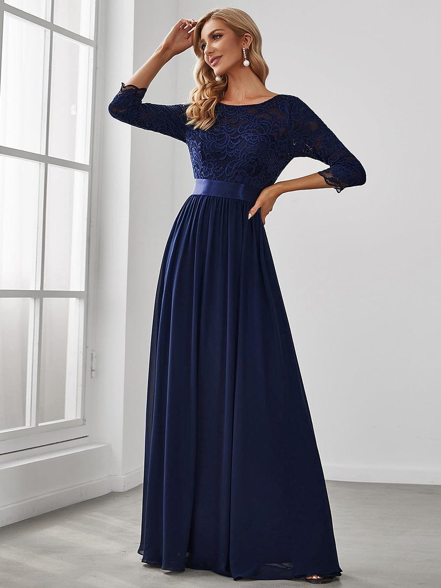 Vestido maxi con encaje