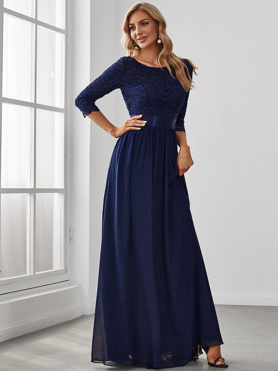 Vestido maxi con encaje