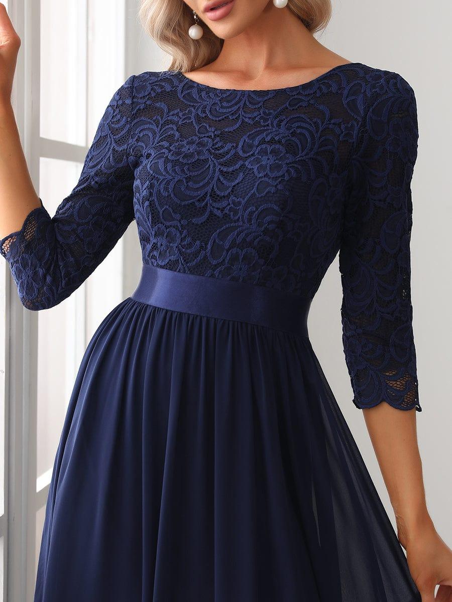 Vestido maxi con encaje