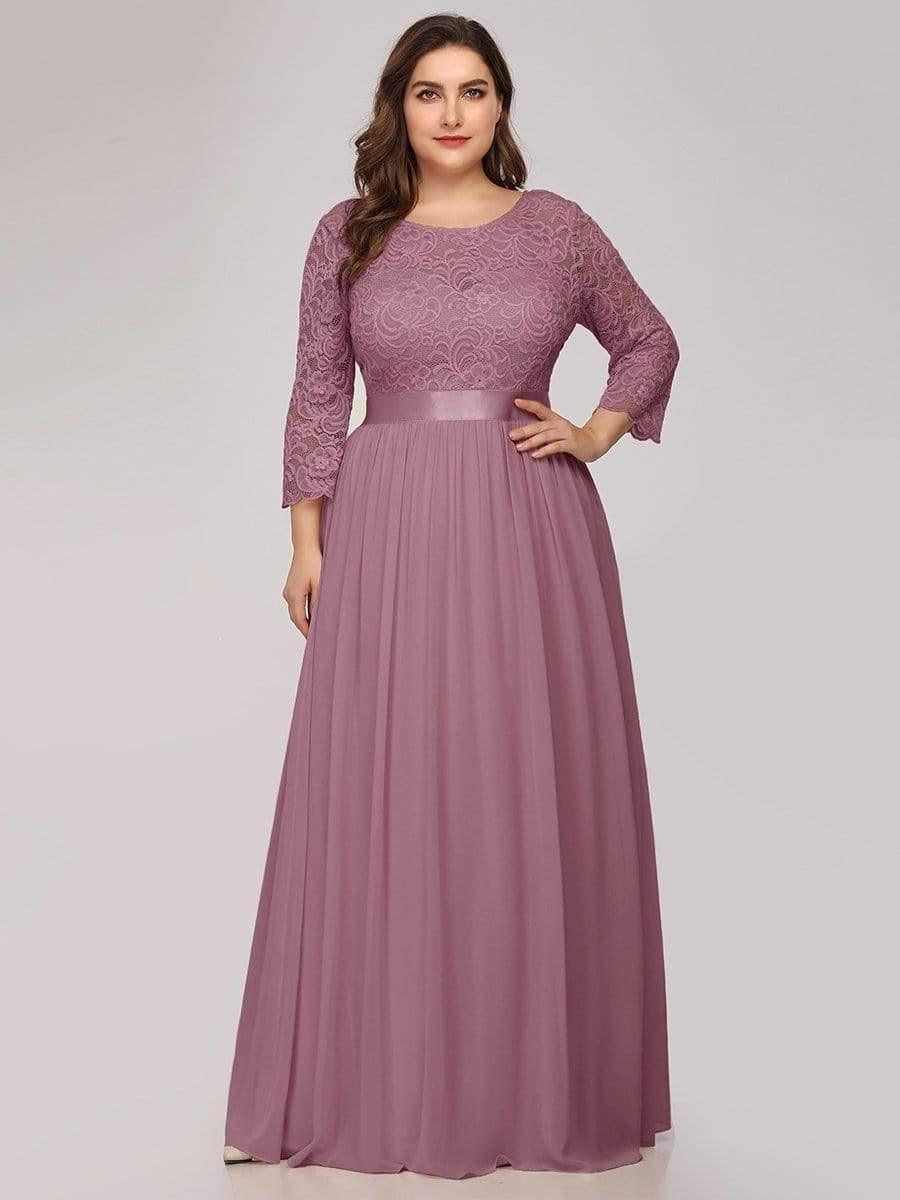 Vestido maxi con encaje