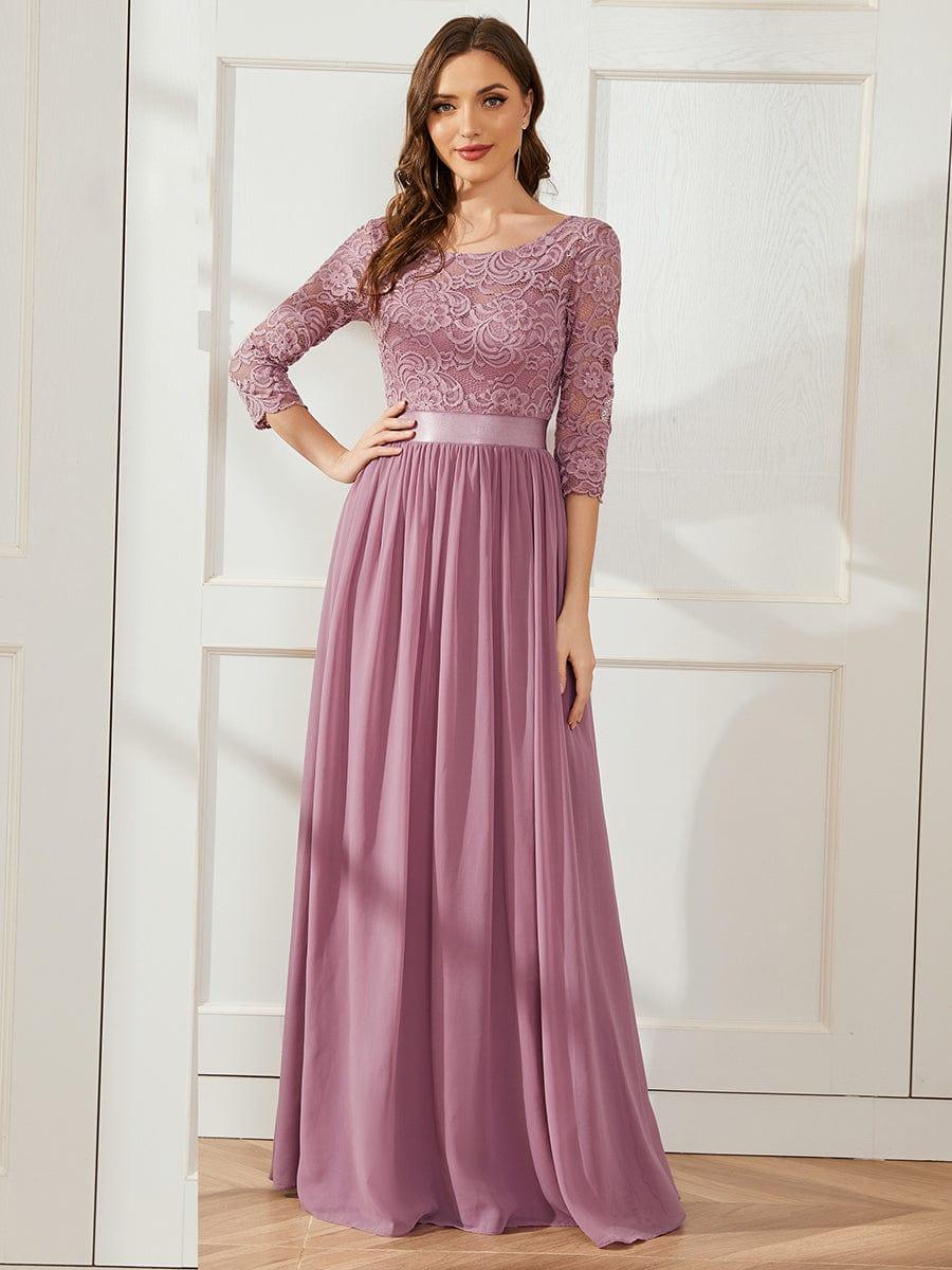 Vestido maxi con encaje