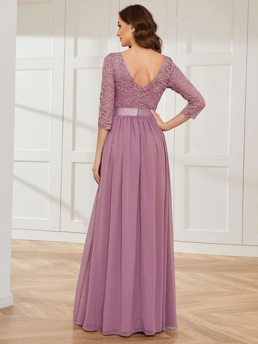 Vestido maxi con encaje