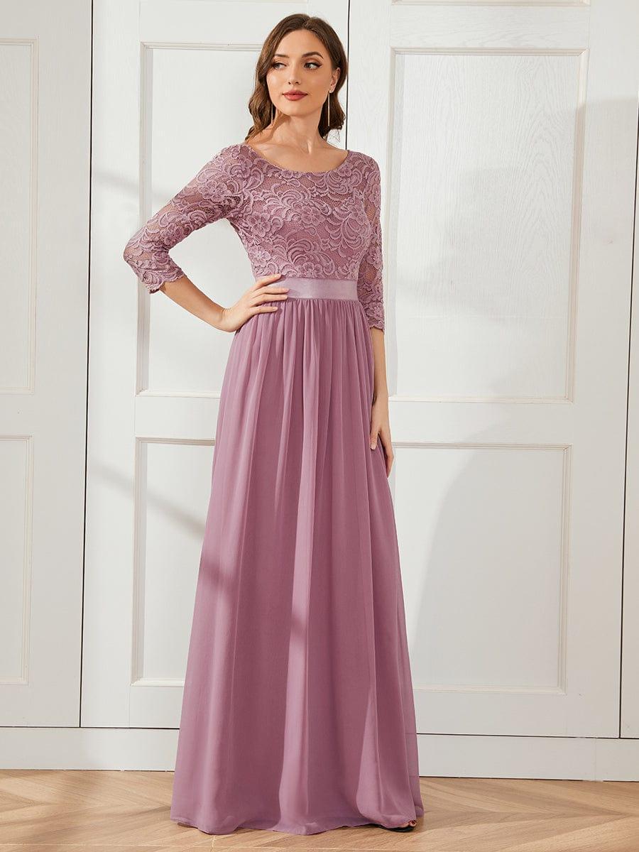 Vestido maxi con encaje