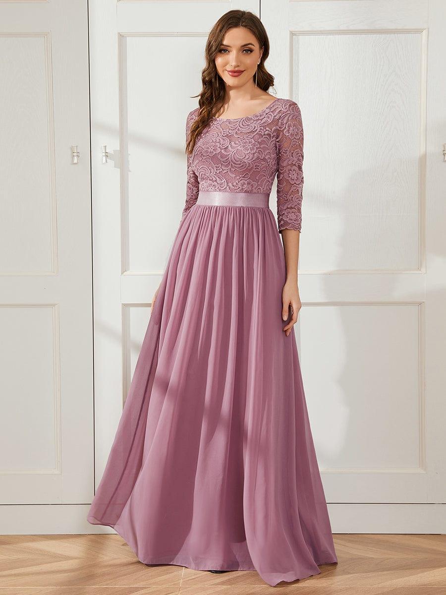 Vestido maxi con encaje