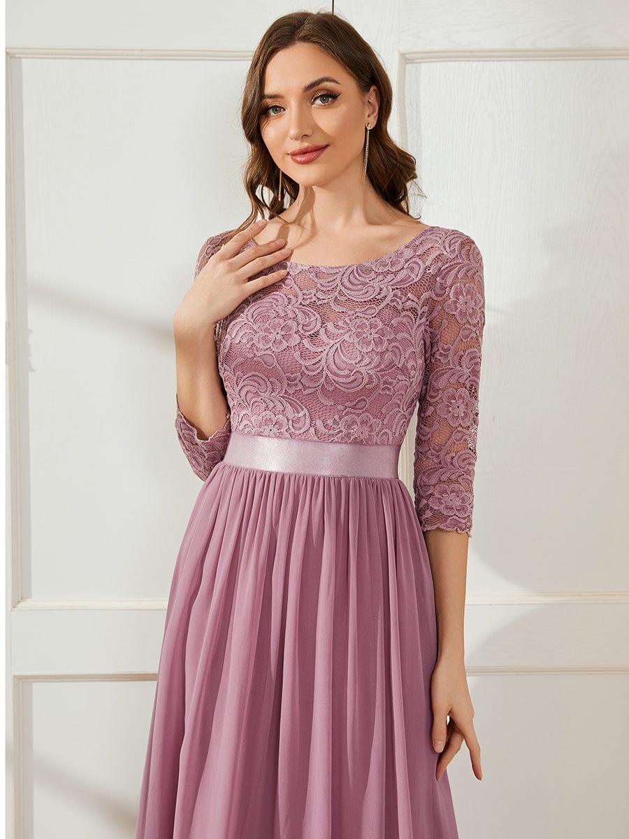 Vestido maxi con encaje