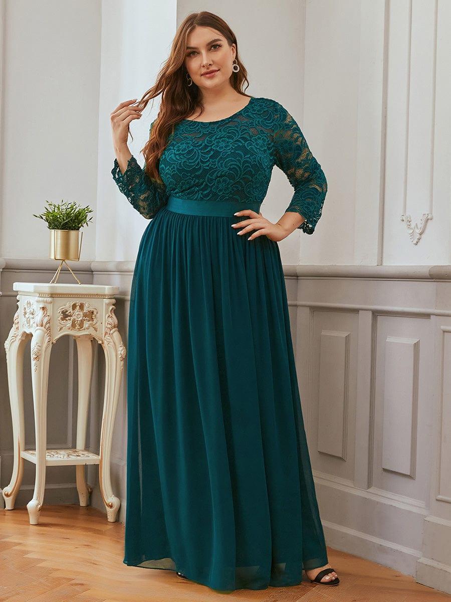Vestido maxi con encaje
