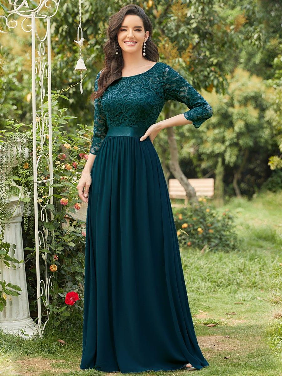 Vestido maxi con encaje