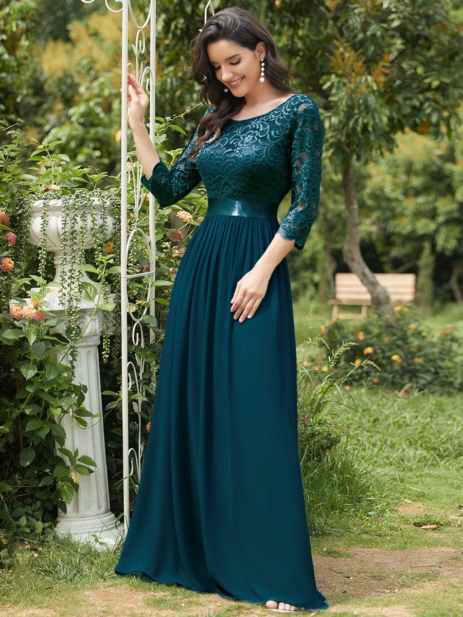 Vestido maxi con encaje