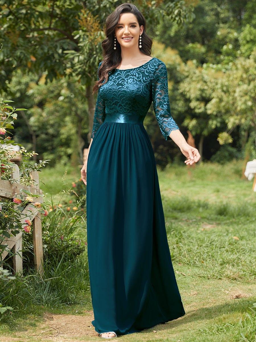 Vestido maxi con encaje