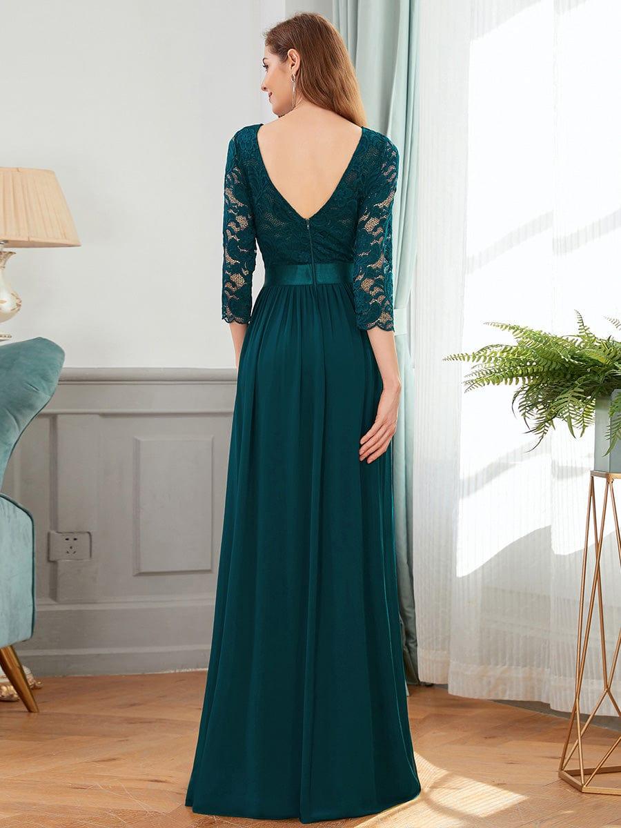 Vestido maxi con encaje