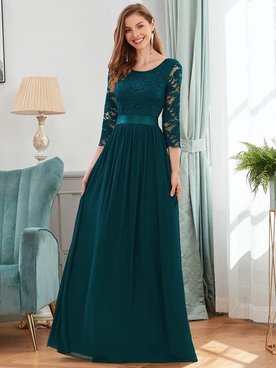 Vestido maxi con encaje