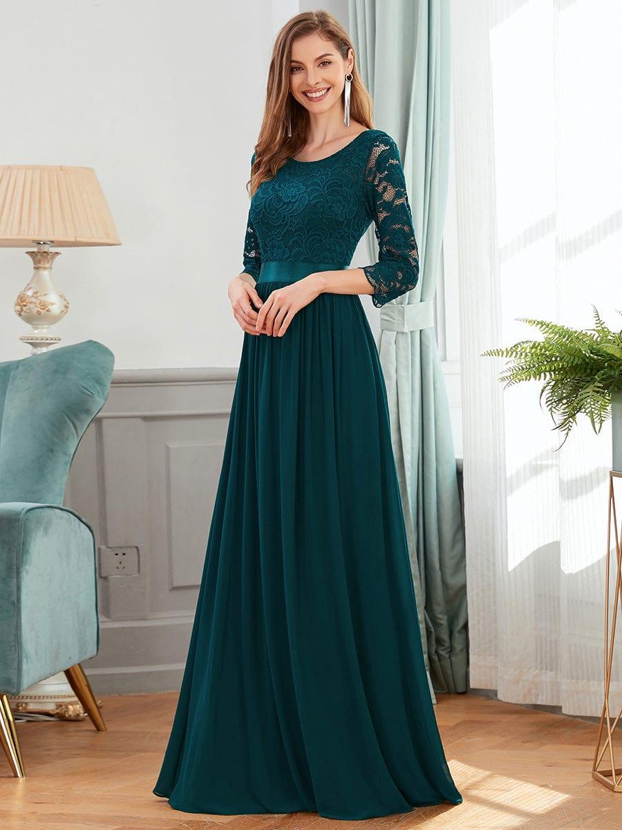 Vestido maxi con encaje